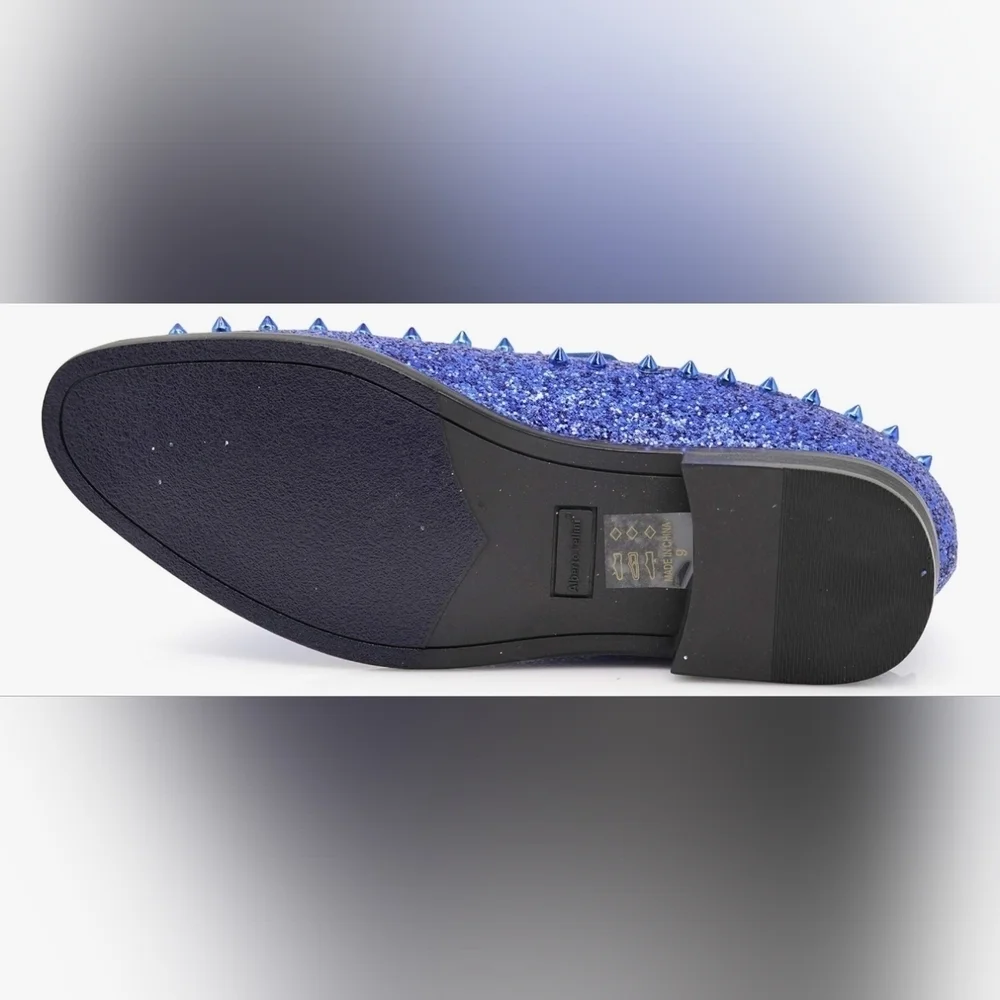 New Enzo Romeo Men's Vintage Spike Dress Loafers
